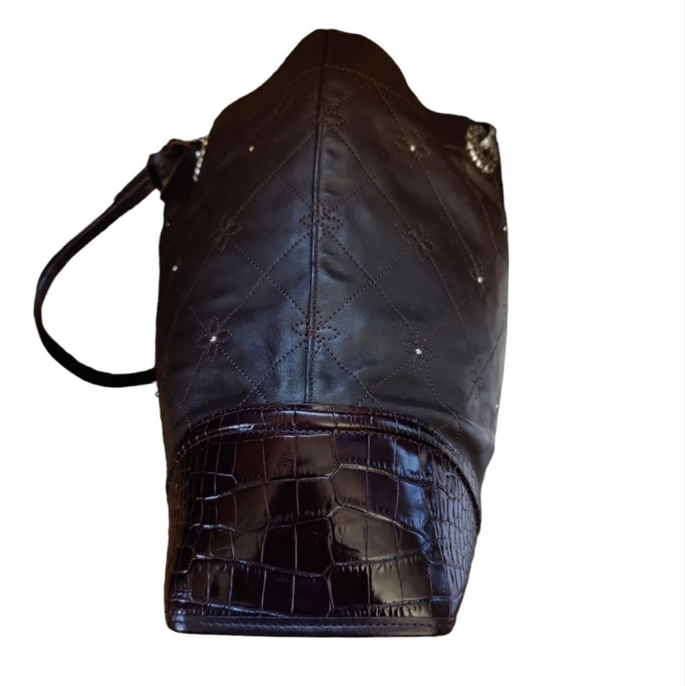 Brighton Chocolate Studded Tote EUC ❤️ - Picture 6 of 11